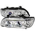 Overtime X5 Halo LED Projector Headlight for 01 to 03 BMW E53, Chrome - 13 x 25 x 26 in. OV2654251